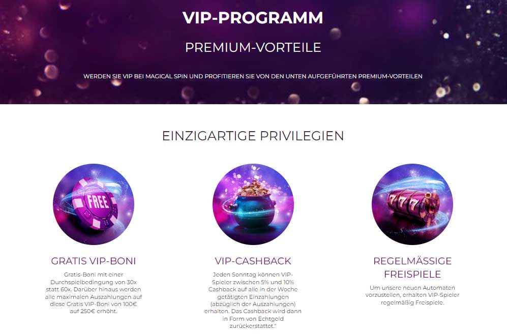 Magical Spin casino vip